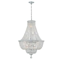 Roslyn 9 Light 22" Wide Crystal Empire Chandelier with Hand Cut Crystal Shade