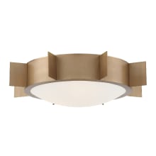 Solas 3 Light 18" Wide Flush Mount Bowl Ceiling Fixture with Frosted Glass Shade