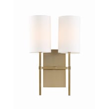 Veronica 2 Light 17" Tall Wall Sconce with Silk Shades