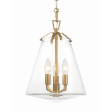 Voss 3 Light 11" Wide Taper Candle Pendant