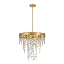 Winham 5 Light 20" Wide Crystal Waterfall Chandelier