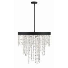 Winham 6 Light 24" Wide Crystal Waterfall Chandelier