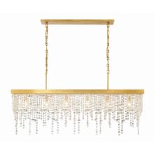 Winham 6 Light 49" Wide Crystal Linear Chandelier