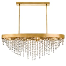 Winham 8 Light 36" Wide Crystal Linear Chandelier