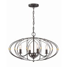 Zucca 4 Light 25" Wide Taper Candle Chandelier