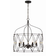 Zucca 6 Light 24" Wide Taper Candle Chandelier