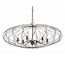 Zucca 6 Light 38" Wide Taper Candle Chandelier