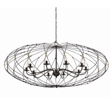 Zucca 10 Light 58" Wide Taper Candle Style Chandelier