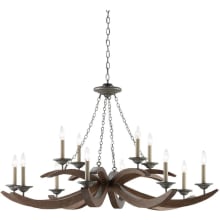 Whitlow 12 Light 51" Wide Wrought Iron Chandelier