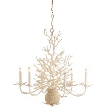 Seaward 6 Light Chandelier with White Coral
