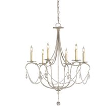6 Light Wrought Iron Small Crystal Lights Chandelier