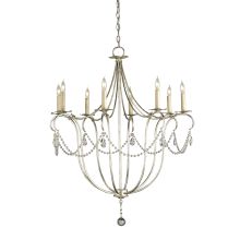 8 Light Single Tier Chandelier with Customizable Shades