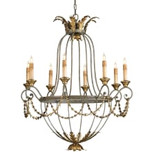 Elegance 8 Light Single Tier Chandelier with Customizable Shades
