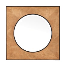 Kallista 36" Square Beveled Wood and Wood Veneer Accent Mirror