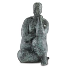 Lady Meditating Bronze People and Figures Statue