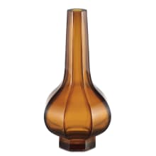 Amber and Gold Peking 7.25" Wide Vase