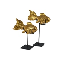 Bronze Goldfish Sculptures - Set of 2