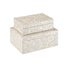 Gerri Composite, Mother of Pearl Decorative Boxes - Set of 2