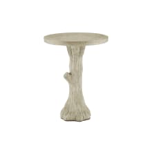 Faux Bois 14" Tall Concrete, Iron Bird Bath