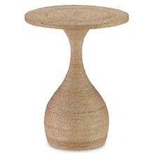 Simo 26" High Wood Accent Table with Abaca Rope Covering