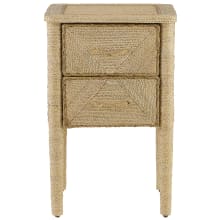 Kaipo 18" Wide 2 Drawer Abaca Rope Nightstand