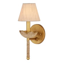 Vinchy 13" Tall Wall Sconce with Woven Fabric Shade