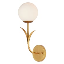 Rossville 15" Tall Wall Sconce with Frosted Glass Shade
