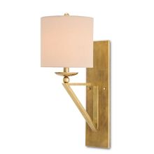 Anthology 1 Light Wall Sconce with Light Beige Shantung Shade