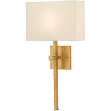 Ashdown Single Light 22" Tall Ambient Wall Sconce with Champagne Silk Shade - ADA Compliant