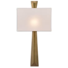 Arno Single Light 24" Tall Wall Sconce with Linen Shade - ADA Compliant