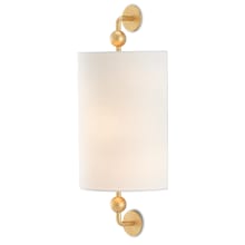 Tavey 18" Tall LED Wall Sconce with Fabric Shade