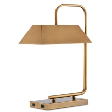 Hoxton 2 Light 23" Tall Desk Lamp with Metal Shade