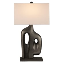 Avant-Garde 34" Tall Buffet Table Lamp with Linen Shade