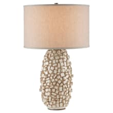 Sugar Cube 29" Tall Vase Table Lamp with Fabric Shade