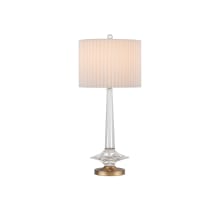 Anton 27" Tall Buffet Table Lamp with Pleated Fabric Shade