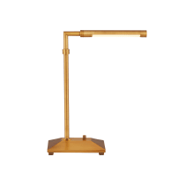 Autrand 19" Tall Antique Brass LED Swing Arm Desk Lamp