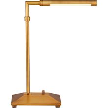 Autrand 19" Tall Antique Brass LED Swing Arm Desk Lamp