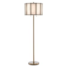 Daze 2 Light 63" Tall Floor Lamp with Glass Shade