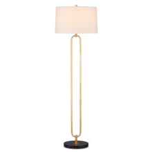Glossary 67" Tall Torchiere Floor Lamp with Linen Shade