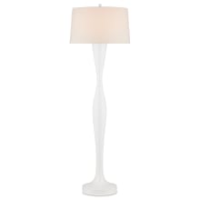 Monica 75" Tall Torchiere Floor Lamp with Linen Shade