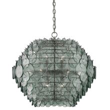 Braithwell 14 Light Wrought Iron Chandelier with Clear Glass Diffusers