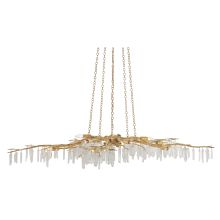 Forest Light 10 Light Wrought Iron Chandelier with Crystal Accents