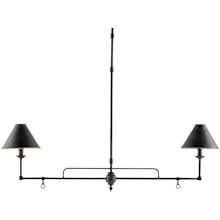 Prosperity 2 Light 45" Wide Wrought Iron Linear Chandelier