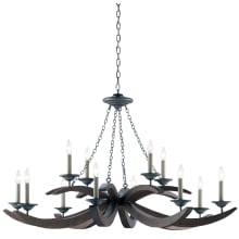 Whitlow 12 Light 51" Wide Wrought Iron Chandelier