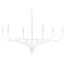 Cyrilly 6 Light 46" Wide Wrought Iron Chandelier