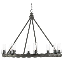 Orson 8 Light 45" Wide Wrought Iron Chandelier