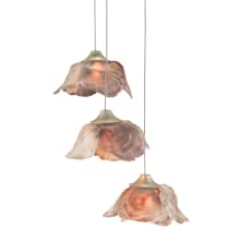Catrice 3 Light 8" Wide Multi Light Pendant with Shell Shades
