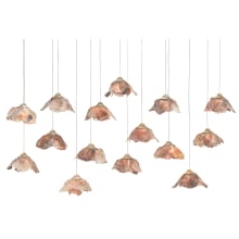 Catrice 15 Light 48" Wide Linear Pendant with Shell Shades