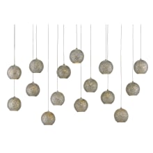 Giro 15 Light 48" Wide Linear Pendant with Metal Shades