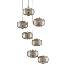 Pepper 7 Light 13" Wide Multi Light Pendant with Metal Shades